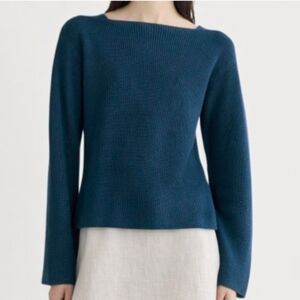 EVERLANE The Boatneck Top in Everyday Cotton Organic XS Boxy Oversized